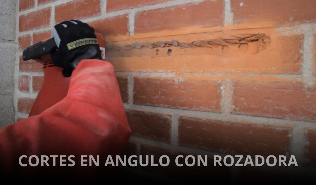 Cortes en ángulo con rozadora