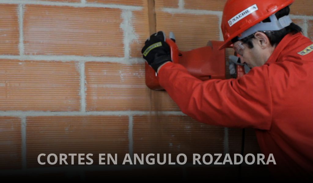 Cortes en ángulo con rozadora