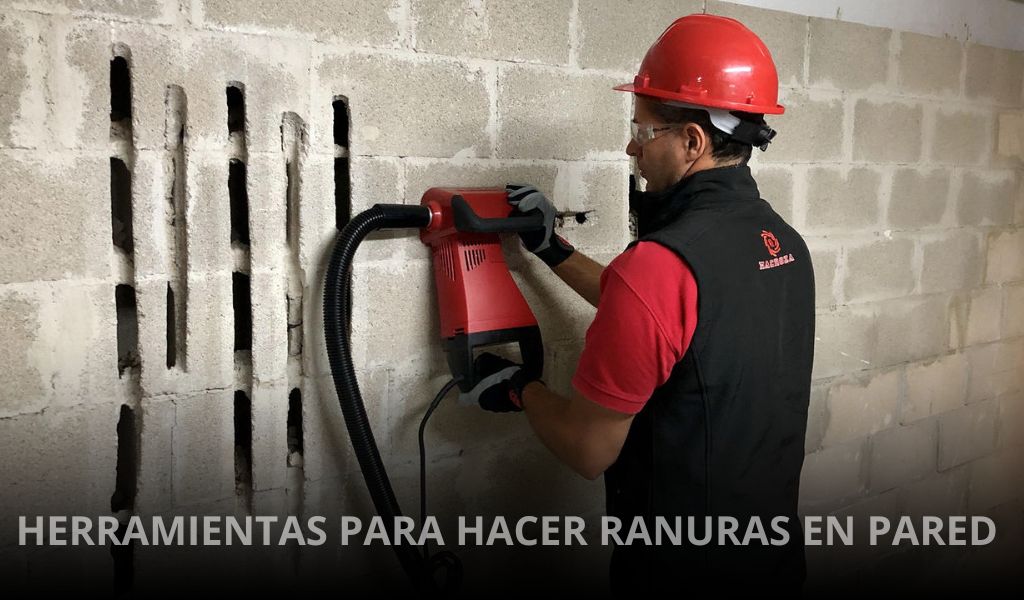 Herramienta para hacer ranuras en pared