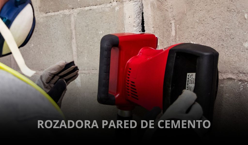 rozadora en pared de cemento